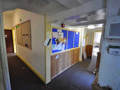 Original building corridor before renovation
