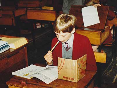 Decades of wooden desks