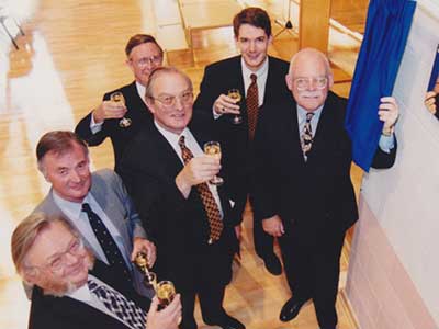 APS Board with Sir Michael Bishop at the official opening, October 1997
