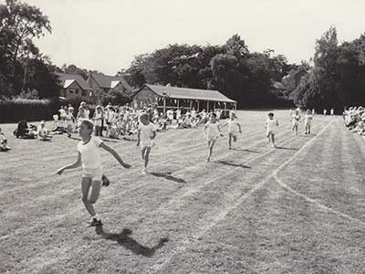 Boys racing on Sports Day at APS